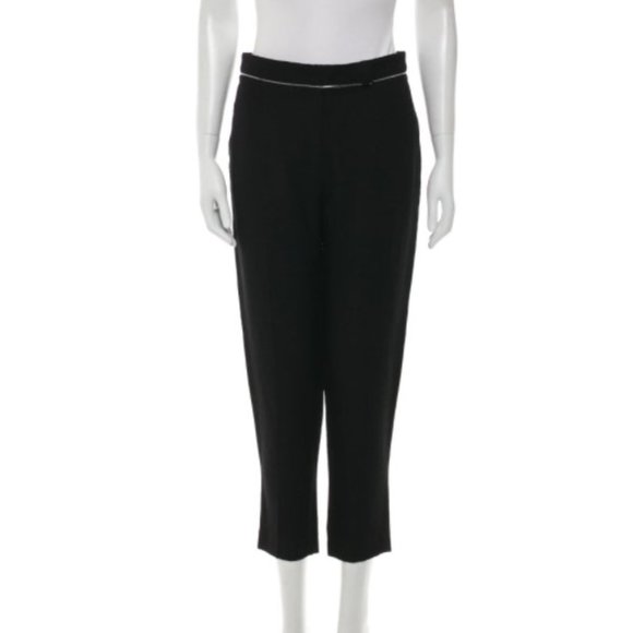 NEW Sandro Black Mettalic Perspicance Crepe Trouser - Picture 1 of 10